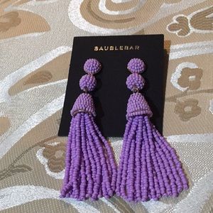 BaubleBar purple beaded earrings